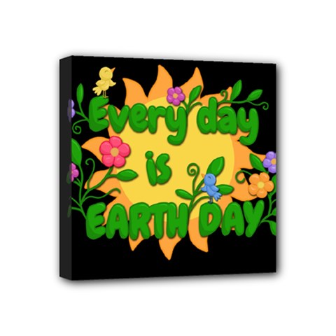 Earth Day Mini Canvas 4  X 4  by Valentinaart