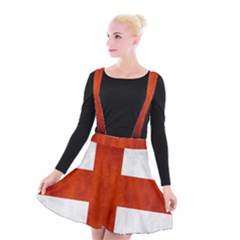 England Flag Suspender Skater Skirt by Valentinaart