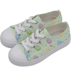 Easter Pattern Kids  Low Top Canvas Sneakers by Valentinaart