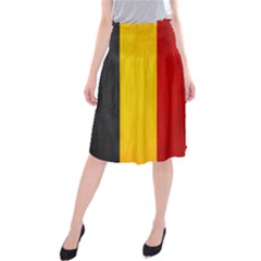 Belgium Flag Midi Beach Skirt by Valentinaart