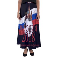 Russia Football World Cup Flared Maxi Skirt by Valentinaart