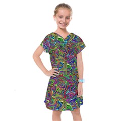 Artwork By Patrick-colorful-9 Kids  Drop Waist Dress by ArtworkByPatrick