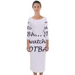 Football Fan  Quarter Sleeve Midi Bodycon Dress by Valentinaart