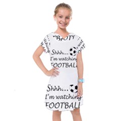 Football Fan  Kids  Drop Waist Dress by Valentinaart