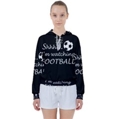 Football Fan  Women s Tie Up Sweat by Valentinaart