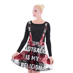 Football Is My Religion Suspender Skater Skirt by Valentinaart