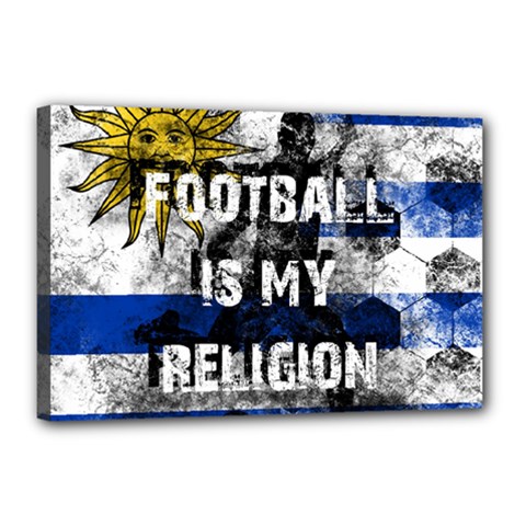 Football Is My Religion Canvas 18  X 12  by Valentinaart