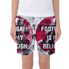 Football Is My Religion Women s Basketball Shorts by Valentinaart