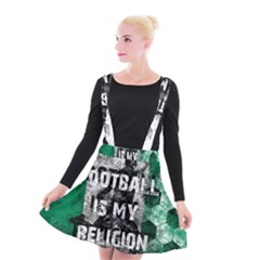 Football Is My Religion Suspender Skater Skirt by Valentinaart