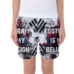 Football Is My Religion Women s Basketball Shorts by Valentinaart