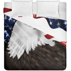 American Eagle Flag Sticker Symbol Of The Americans Duvet Cover Double Side (king Size) by Sapixe