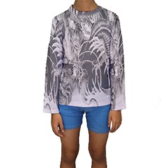 Chinese Dragon Tattoo Kids  Long Sleeve Swimwear by Sapixe