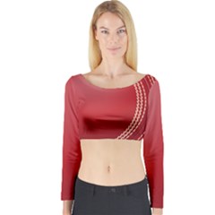 Cricket Ball Long Sleeve Crop Top by Sapixe