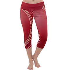 Cricket Ball Capri Yoga Leggings by Sapixe