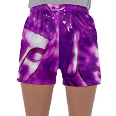 Purple Buddha Art Portrait Sleepwear Shorts by yoursparklingshop