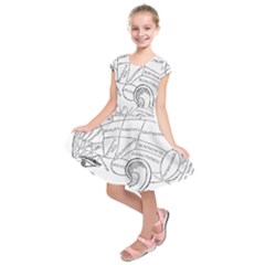 Brain Chart Diagram Face Fringe Kids  Short Sleeve Dress by Nexatart