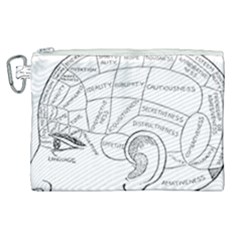 Brain Chart Diagram Face Fringe Canvas Cosmetic Bag (xl) by Nexatart