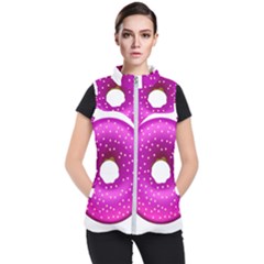 Donut Transparent Clip Art Women s Puffer Vest by Sapixe