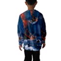 Eruption Of Volcano Sea Full Moon Fantasy Art Hooded Wind Breaker (Kids) View2