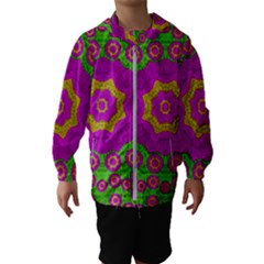 Decorative Festive Bohemic Ornate Style Hooded Wind Breaker (kids) by pepitasart