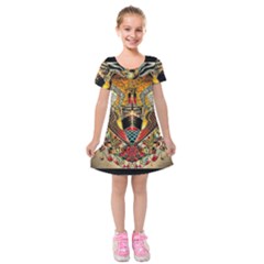 Hail Fine Art Print Kids  Short Sleeve Velvet Dress by Sapixe