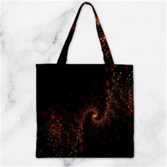 Multicolor Fractals Digital Art Design Zipper Grocery Tote Bag by Sapixe