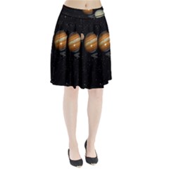 Outer Space Planets Solar System Pleated Skirt by Sapixe