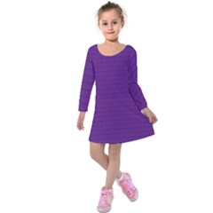 Pattern Violet Purple Background Kids  Long Sleeve Velvet Dress by Sapixe