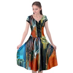 Ceramics Of Ancient Land 6 Cap Sleeve Wrap Front Dress by bestdesignintheworld