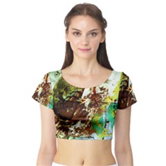 Doves Matchmaking 8 Short Sleeve Crop Top by bestdesignintheworld