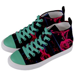 Calligraphy Women s Mid-top Canvas Sneakers by bestdesignintheworld