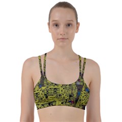 Technology Circuit Board Line Them Up Sports Bra by Sapixe