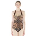 The Art Of Batik Printing Halter Swimsuit View1