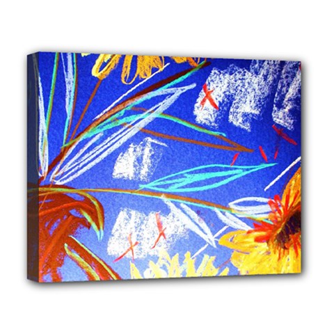 Dscf1385 - Sunflowers In Ceramic Jur Deluxe Canvas 20  X 16   by bestdesignintheworld