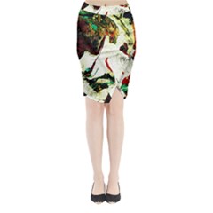 Skull 2 Midi Wrap Pencil Skirt by bestdesignintheworld