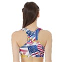 United States Of America Usa  Images Independence Day Sports Bra with Border View2