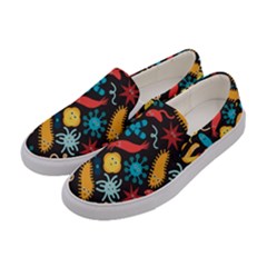 Virus Pattern Women s Canvas Slip Ons by Sapixe