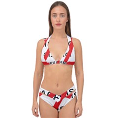 No Racism Double Strap Halter Bikini Set by demongstore