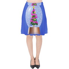 Seamless Repeat Repeating Pattern Art Velvet High Waist Skirt by Sapixe