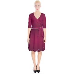 Star Background Christmas Red Wrap Up Cocktail Dress by Sapixe