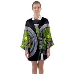 Zombie Pictured Illustration Long Sleeve Kimono Robe by Sapixe