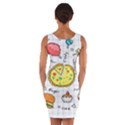 Colorful Doodle Soda Cartoon Set Wrap Front Bodycon Dress View2