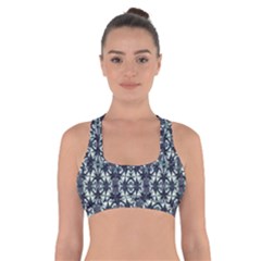 Intersecting Geometric Design Cross Back Sports Bra by dflcprints