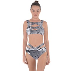 Graphic Design Background Bandaged Up Bikini Set  by Sapixe