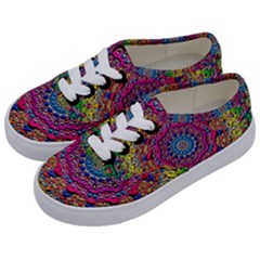 Background Fractals Surreal Design Kids  Classic Low Top Sneakers by Sapixe