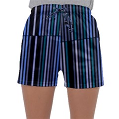 Shades Of Blue Stripes Striped Pattern Sleepwear Shorts by yoursparklingshop