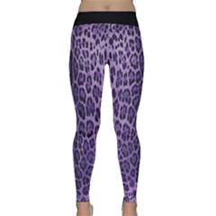 Purple Leopard Print  Classic Yoga Leggings by CasaDiModa