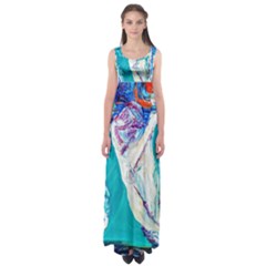 Marine On Balboa Island Empire Waist Maxi Dress by bestdesignintheworld