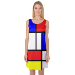 Piet Mondrian Mondriaan Style Sleeveless Satin Nightdress by yoursparklingshop