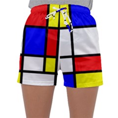 Piet Mondrian Mondriaan Style Sleepwear Shorts by yoursparklingshop